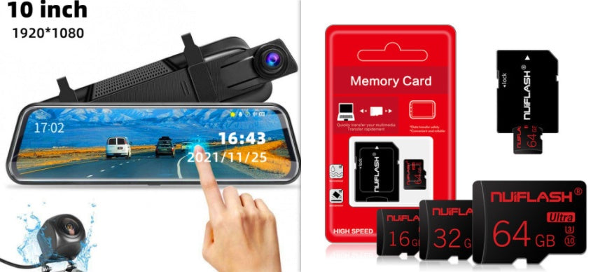 Specchietto retrovisore a doppia registrazione