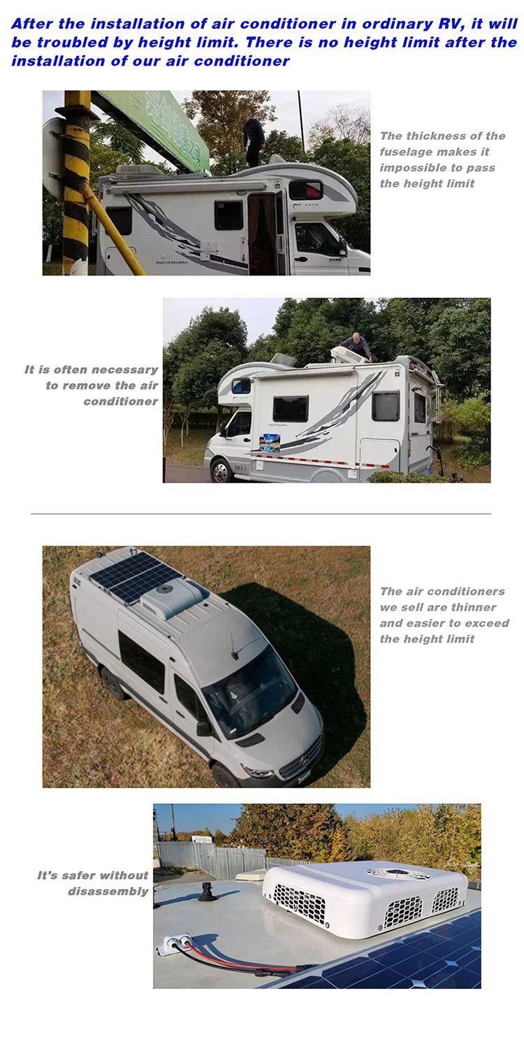 RV Parking Air Conditioner of Travel Trailer Camper With Scroll Compressor & Smart AC Kit for Caravan RV Vehicle Air Conditioner