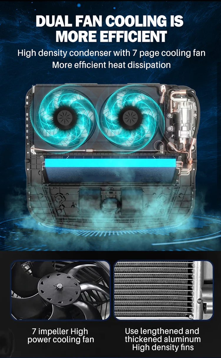 RV Parking Air Conditioner of Travel Trailer Camper With Scroll Compressor & Smart AC Kit for Caravan RV Vehicle Air Conditioner