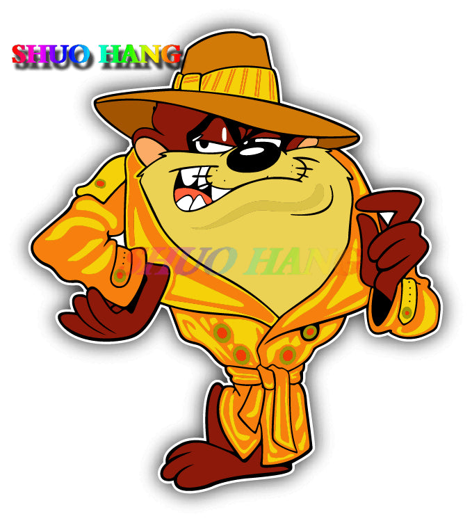 High-quality Car Stickers TASMANIAN DEVIL TAZ Decal Vinyl Car Parts Window Truck Bared Teeth for SCANIA