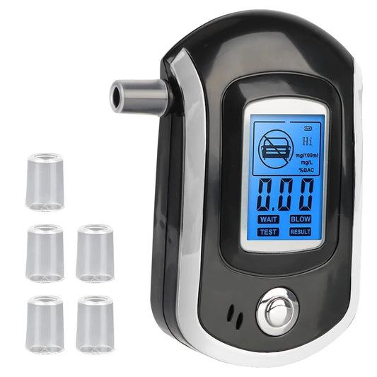 Handheld  Digital Alcohol Detector Breathalyzer Police Alcotest 1Pc LCD Screen Safety Alcohol Breath Tester Display(No Battery)