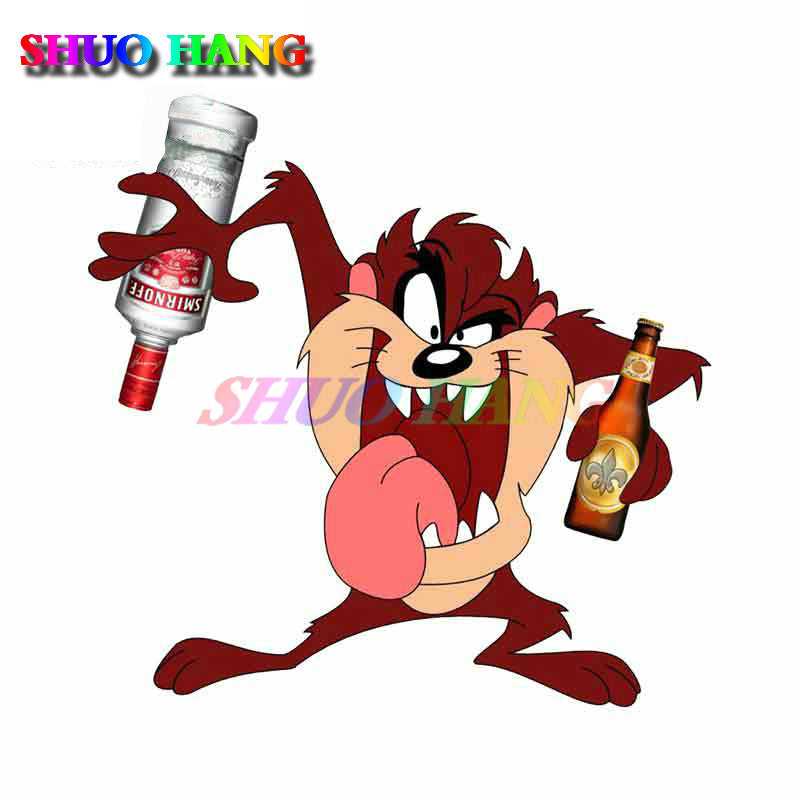High-quality Car Stickers TASMANIAN DEVIL TAZ Decal Vinyl Car Parts Window Truck Bared Teeth for SCANIA