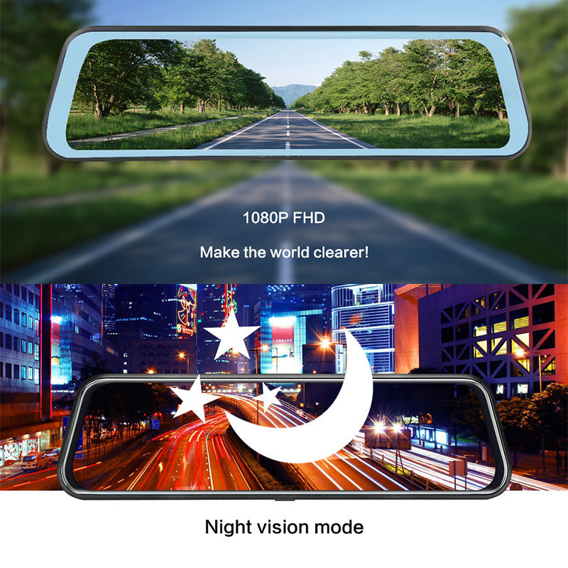 Specchietto retrovisore a doppia registrazione